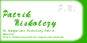 patrik miskolczy business card